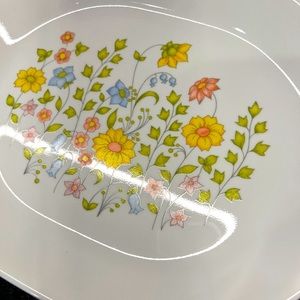 Corelle Spring Meadow Wild Flower Platter Pristine Vintage